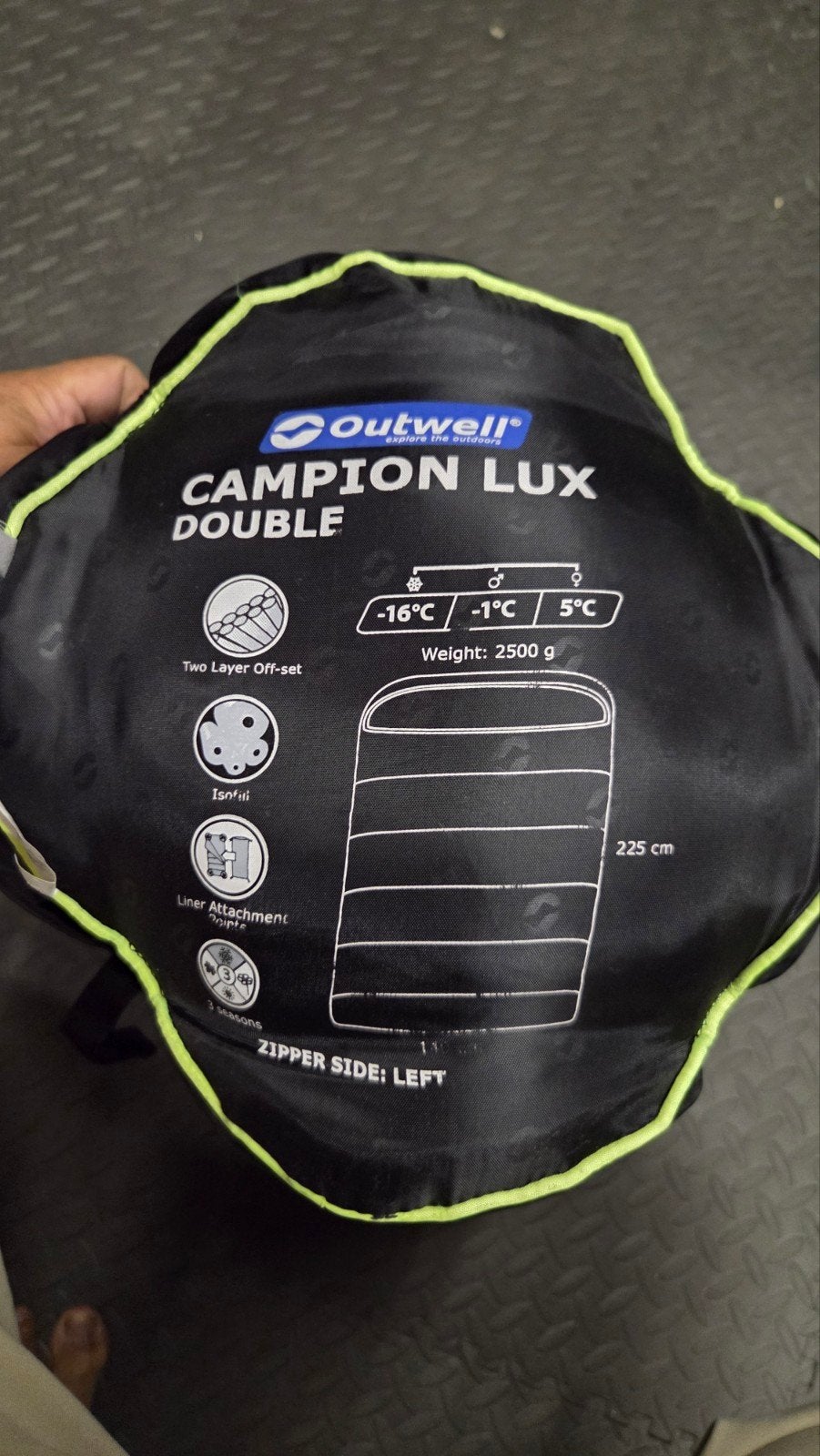 Outwell Campion Lux Double 2-persoons slaapzak, Ophalen of Verzenden, Gebruikt