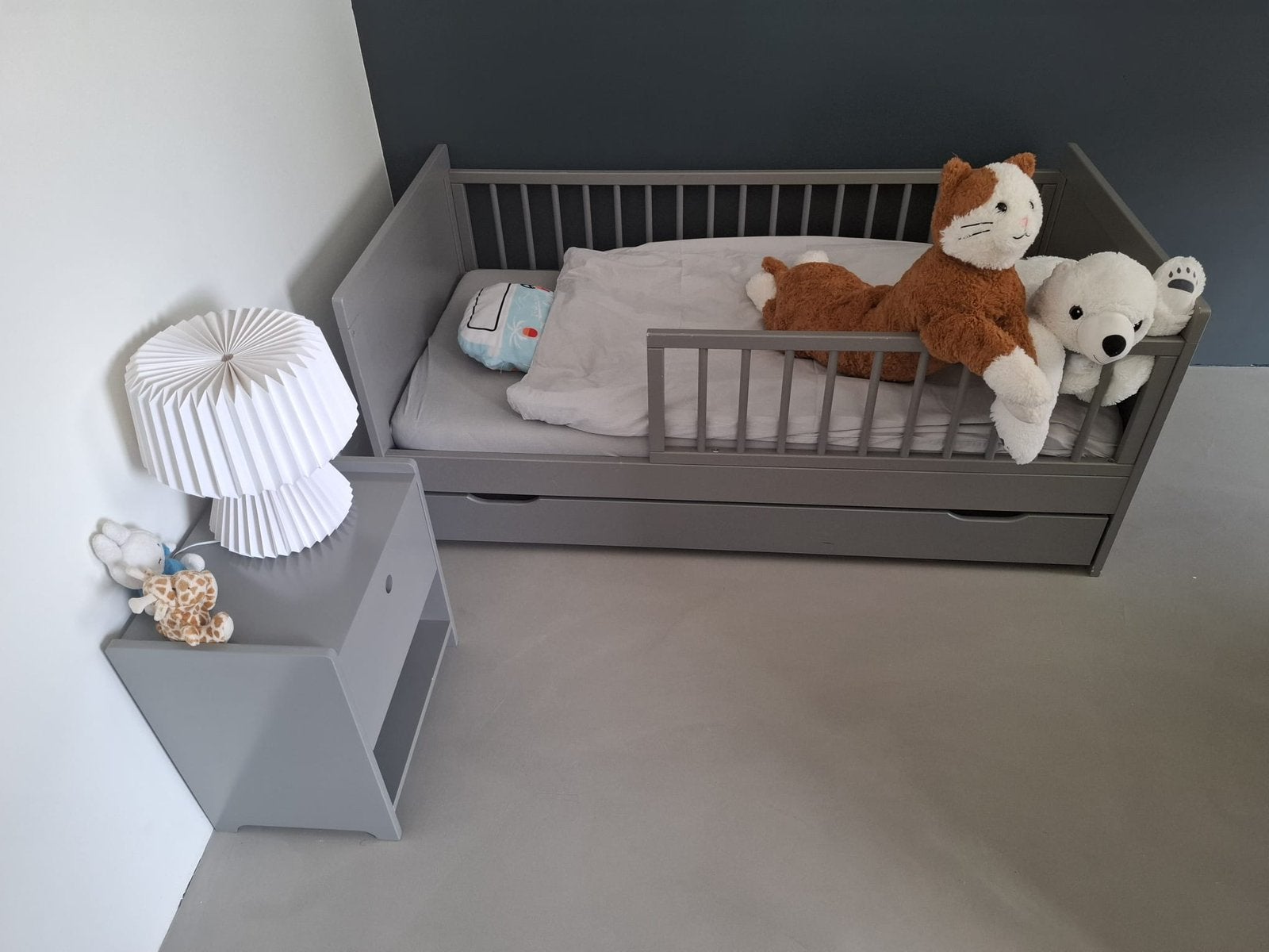 Petite Amélie Peuterledikant (70x140) met lade en matras, Ophalen, Gebruikt, 70 tot 85 cm, 140 tot 160 cm