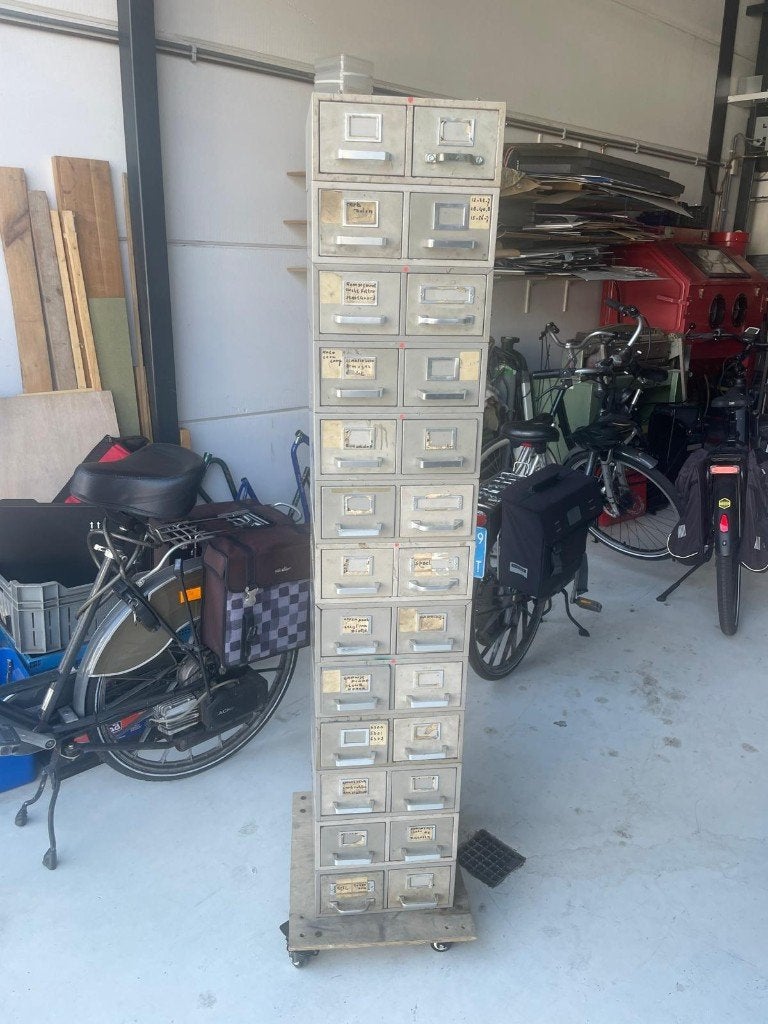 vintage Gispen ladenkast, Huis en Inrichting, Kasten | Ladekasten, Ophalen, Minder dan 50 cm, Gebruikt, 3 of 4 laden