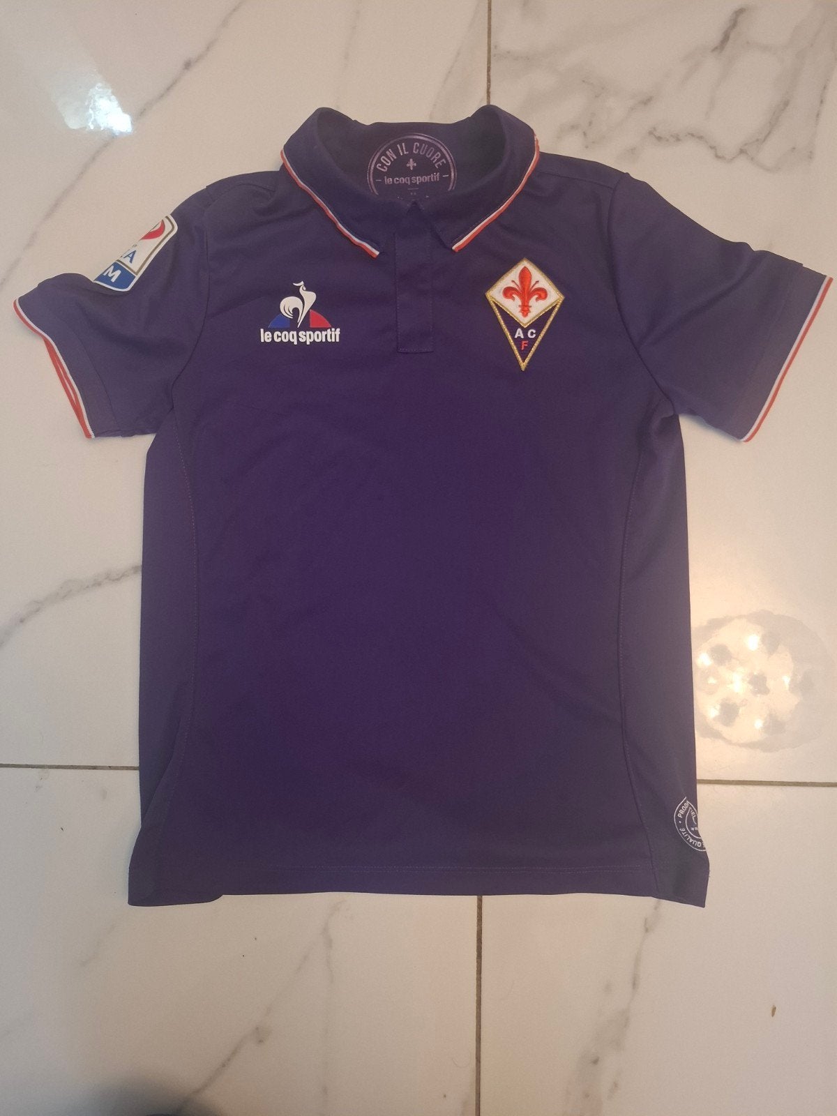 Shirt Fiorentina maat 8 jaar Le Coq, Maat XS of kleiner, Ophalen of Verzenden, Shirt