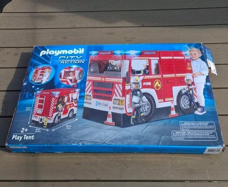 Playmobil City Action Brandweer Speeltent - 68x145x105cm, Ophalen, Gebruikt, Plastic
