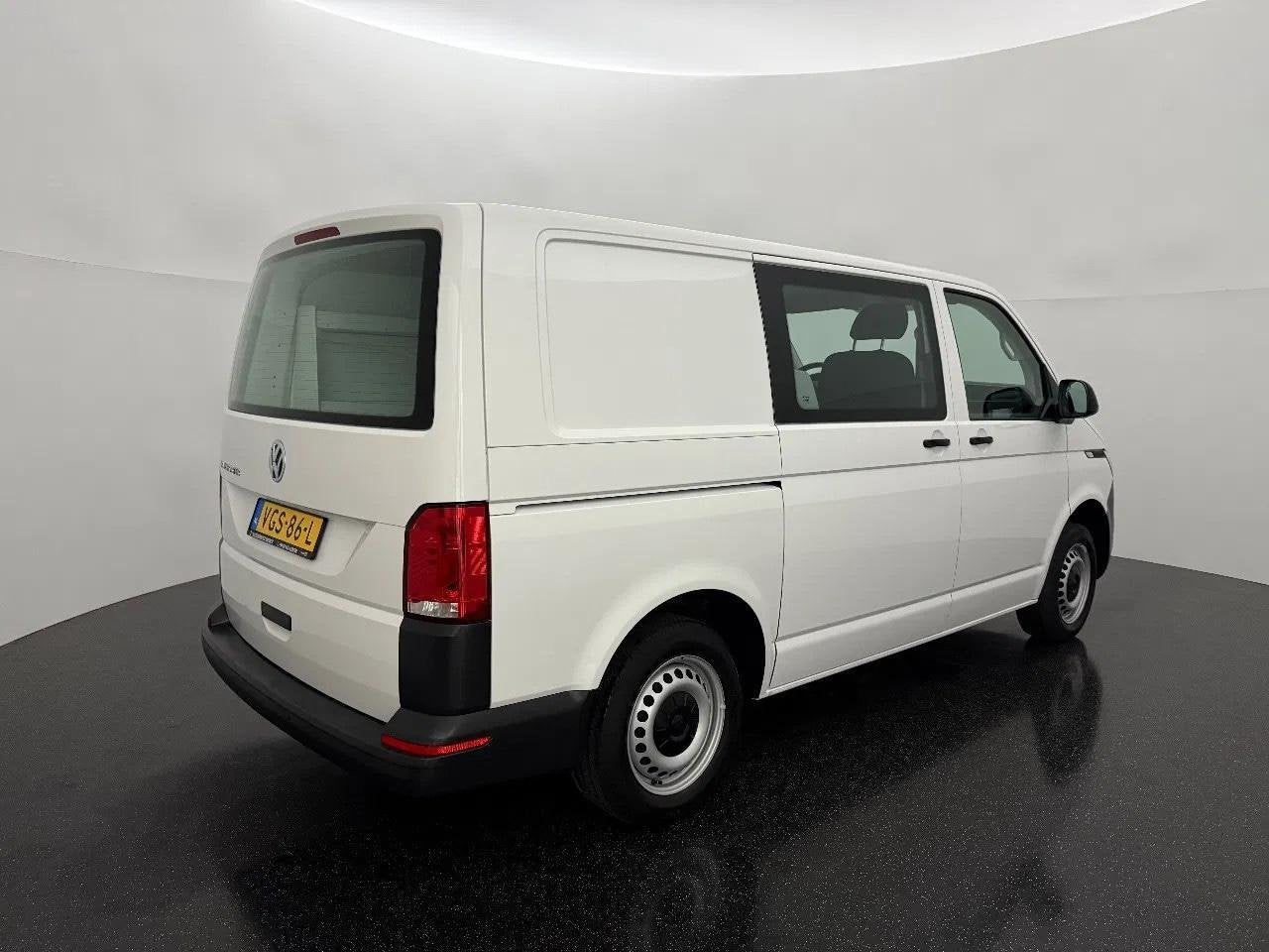 Volkswagen Transporter 2.0 TDI 81KW DC l DUBBEL CABINE l AIR, Auto's, Gebruikt, Euro 6, 4 cilinders, Wit