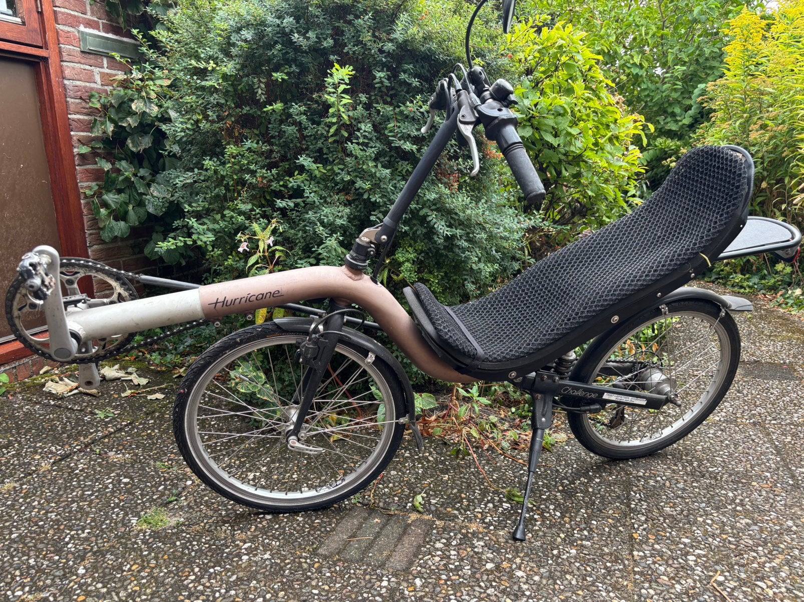 Ligfiets,Challenge  Hurricane, brons gespoten., Fietsen en Brommers, Fietsen | Ligfietsen, Ophalen, Gebruikt, Overige merken
