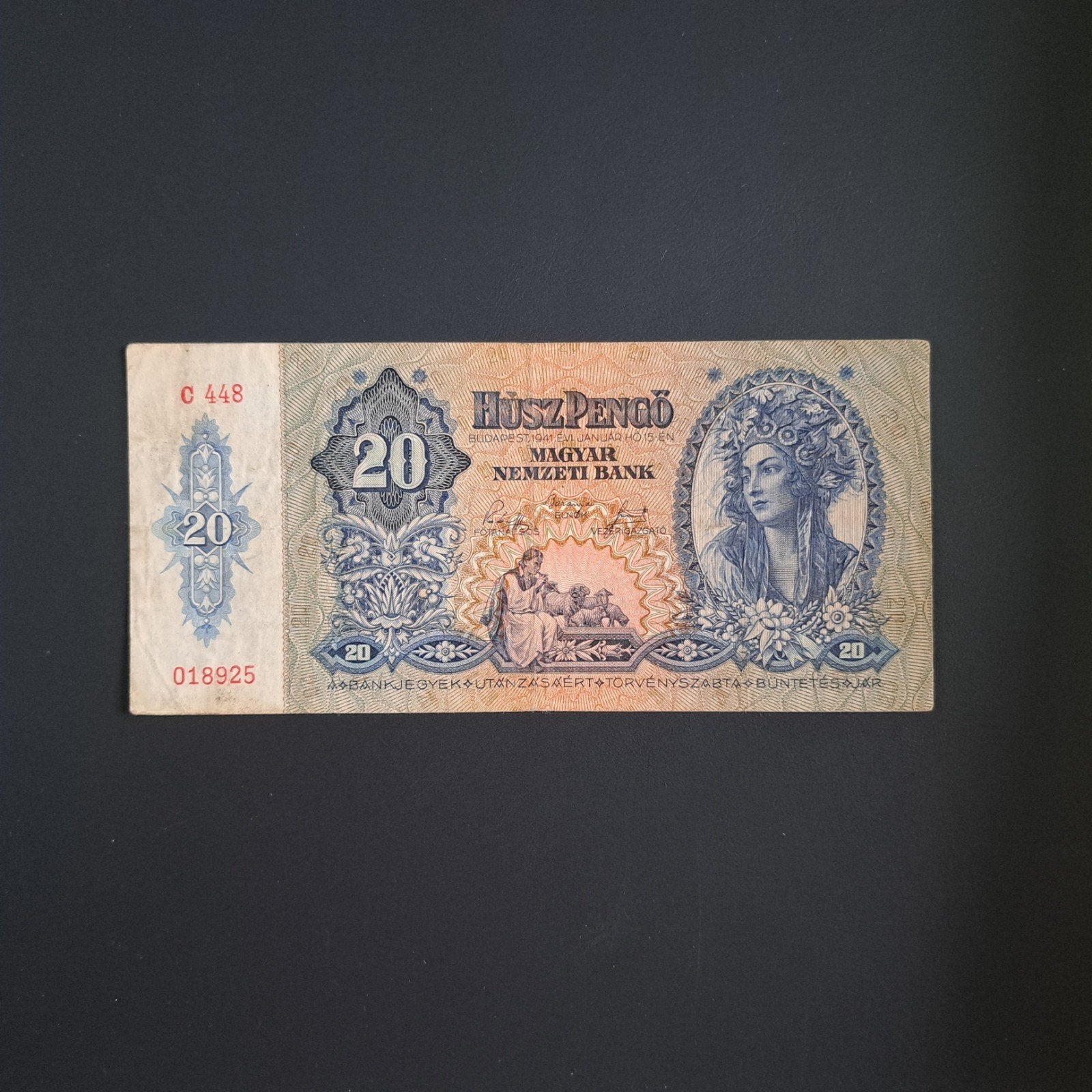 20 pengo Hongarije #044, Verzenden, Hongarije, Los biljet