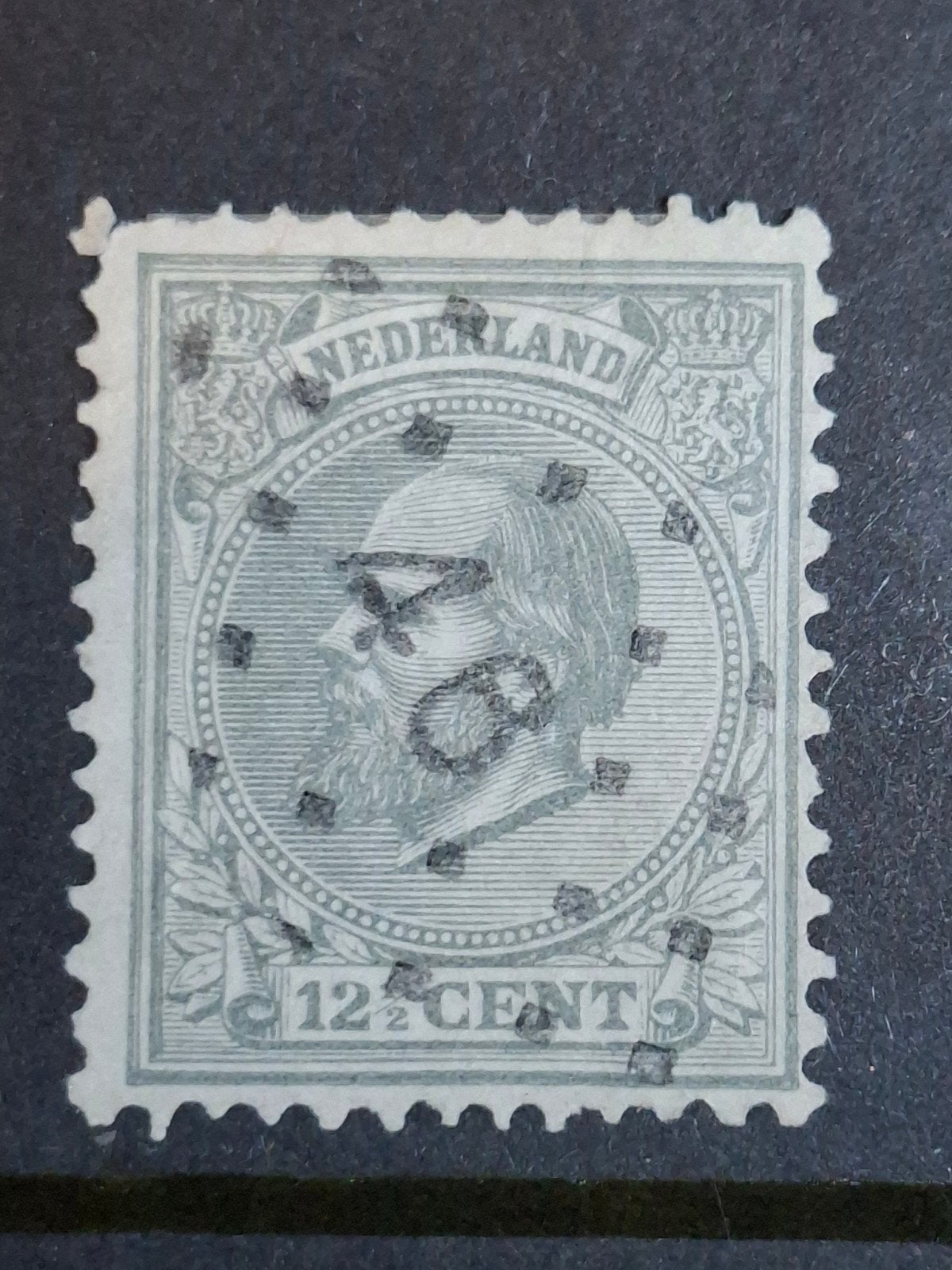 Puntstempel zegel nr 48 Harderwijk nvph nr 22, Postzegels en Munten, Postzegels | Nederland, Ophalen of Verzenden