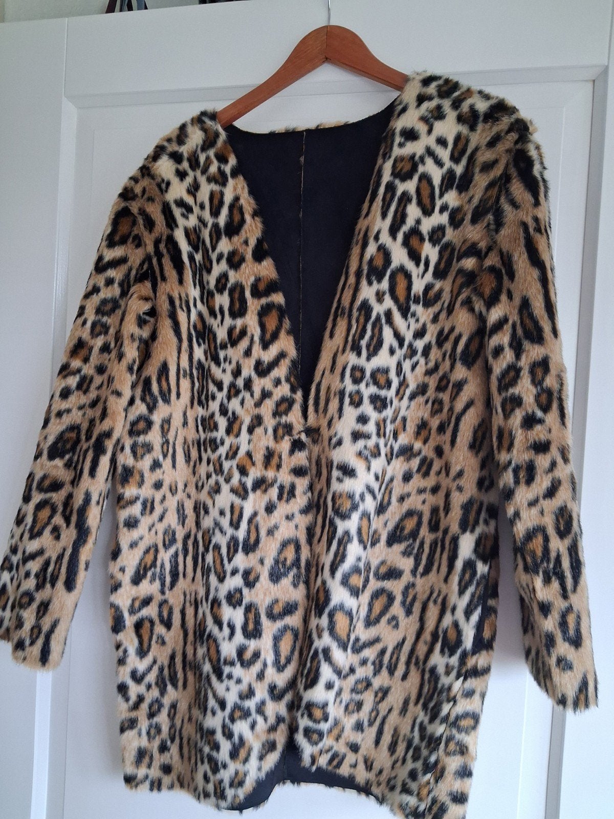 Leopardprint bontjas Ibana, Meerkleurig, Maat 42/44 (L), Ophalen of Verzenden, Gedragen