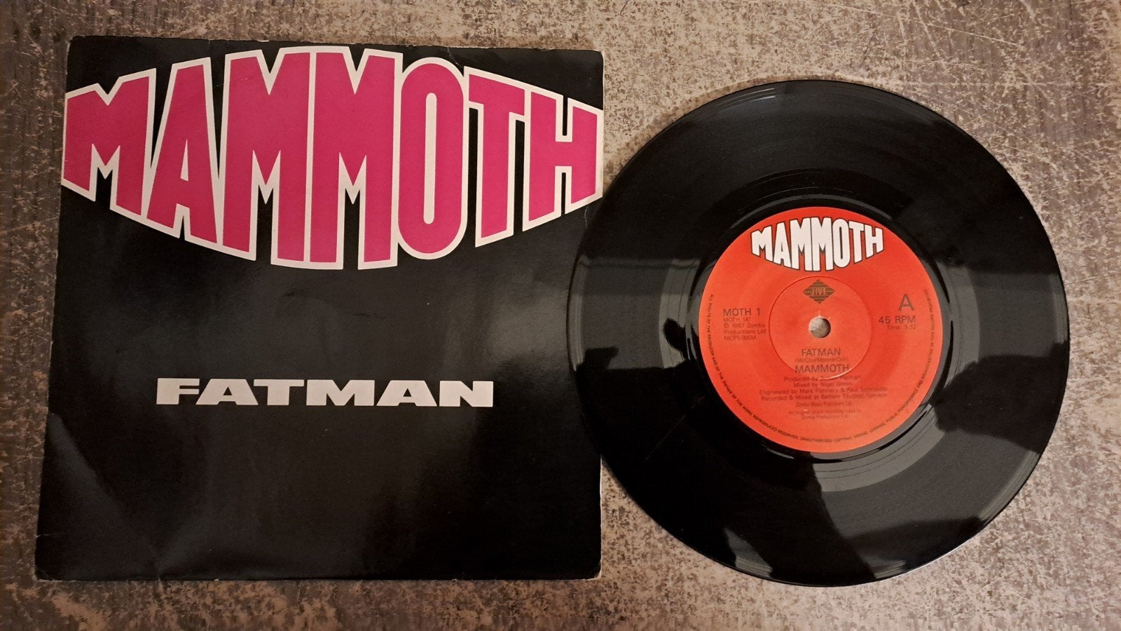 mammoth - fatman, Cd's en Dvd's, Vinyl Singles, Gebruikt, 7 inch, Pop, Fotohoes