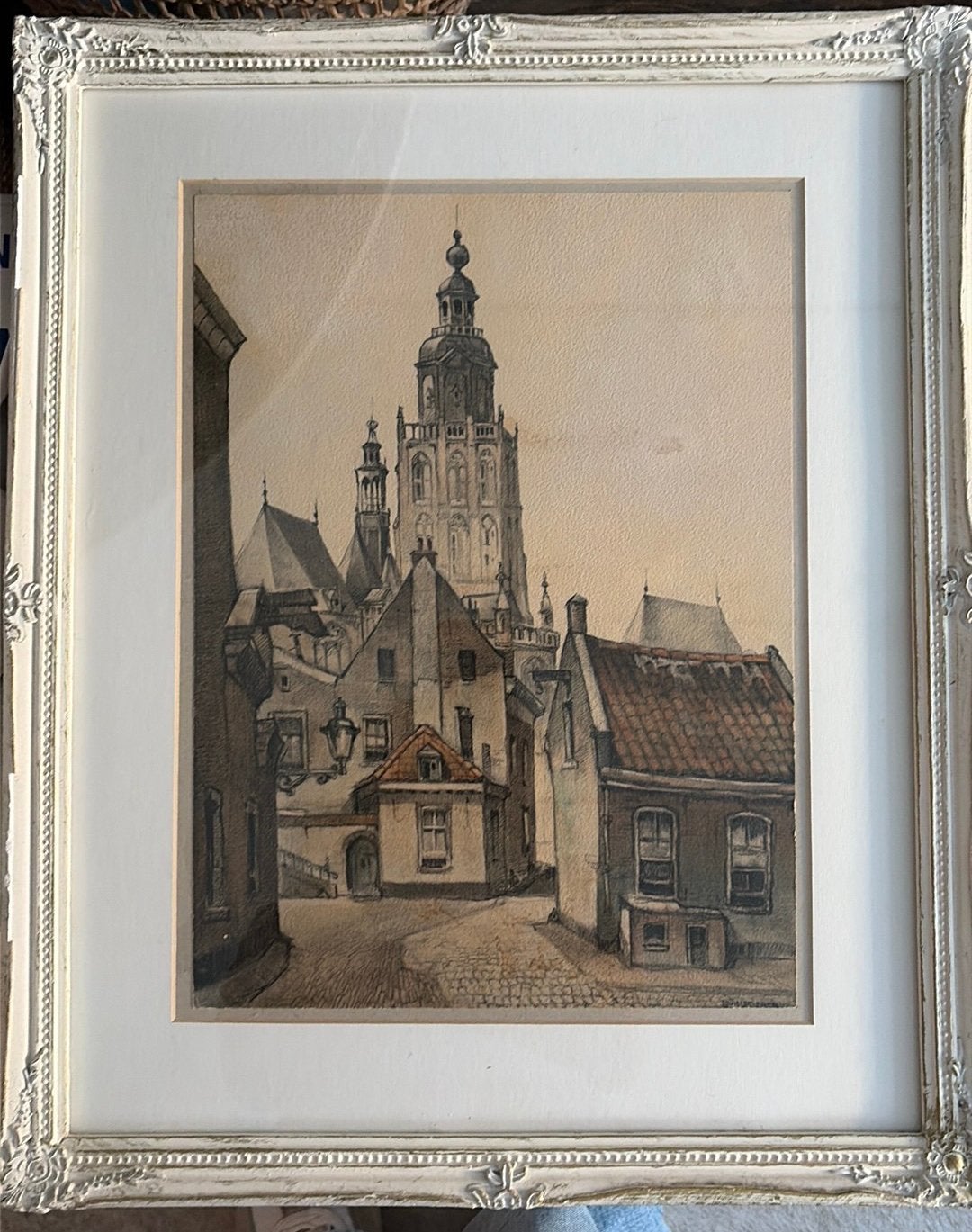 Sint Walburgiskerk Zutphen Louis Leclercq, Ophalen, Achter glas, Stads- / dorpsgezicht