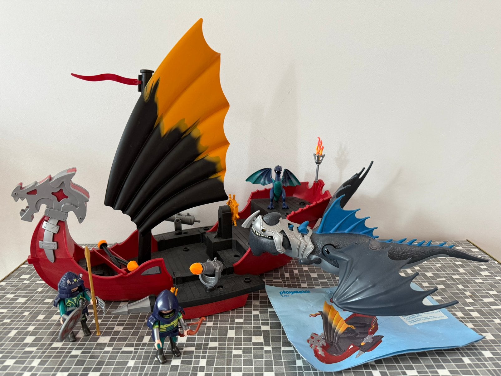 Playmobiel boot met draak, Verzenden, Zo goed als nieuw