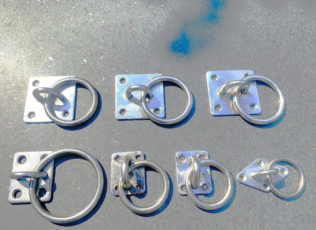 Rvs aanlegring, oogplaat, dekplaat, mastring, Ophalen of Verzenden, Nieuw, Motor en Techniek, Zeilboot of Motorboot