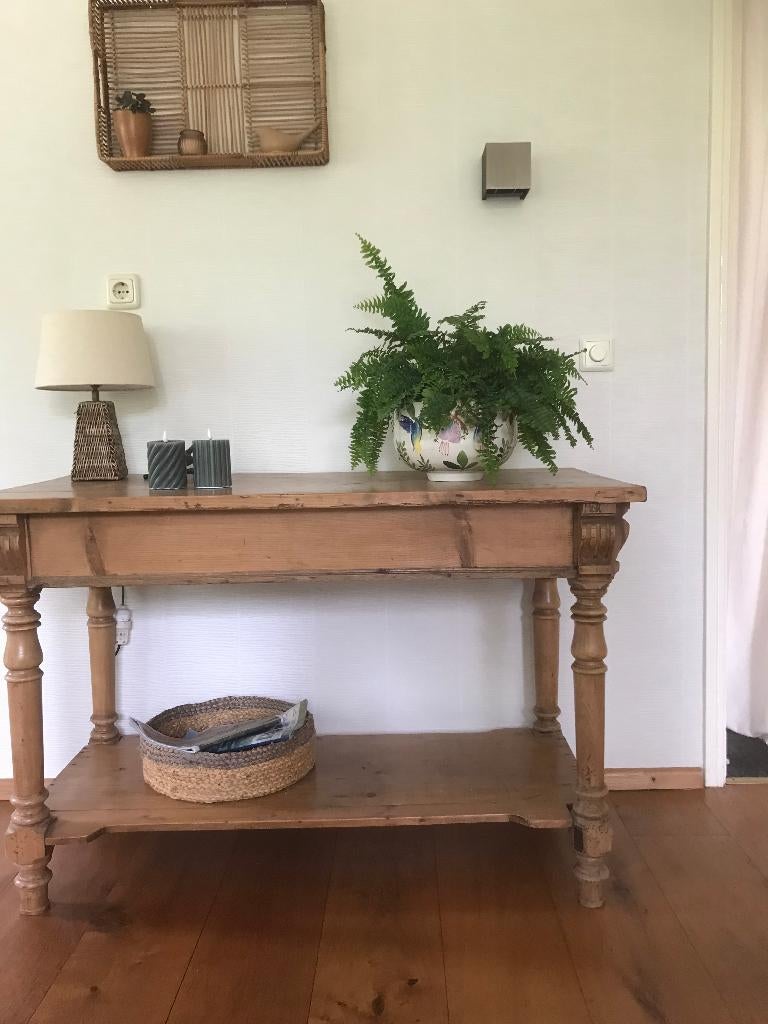 Te  Koop  eiken Sidetable, Huis en Inrichting, Tafels | Sidetables, Ophalen, 100 tot 150 cm, Eikenhout, Zo goed als nieuw