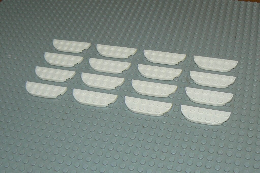 L555 Gebogen plaatjes 2x6 wit 16 st., Kinderen en Baby's, Speelgoed | Duplo en Lego, Ophalen of Verzenden, Nieuw, Losse stenen
