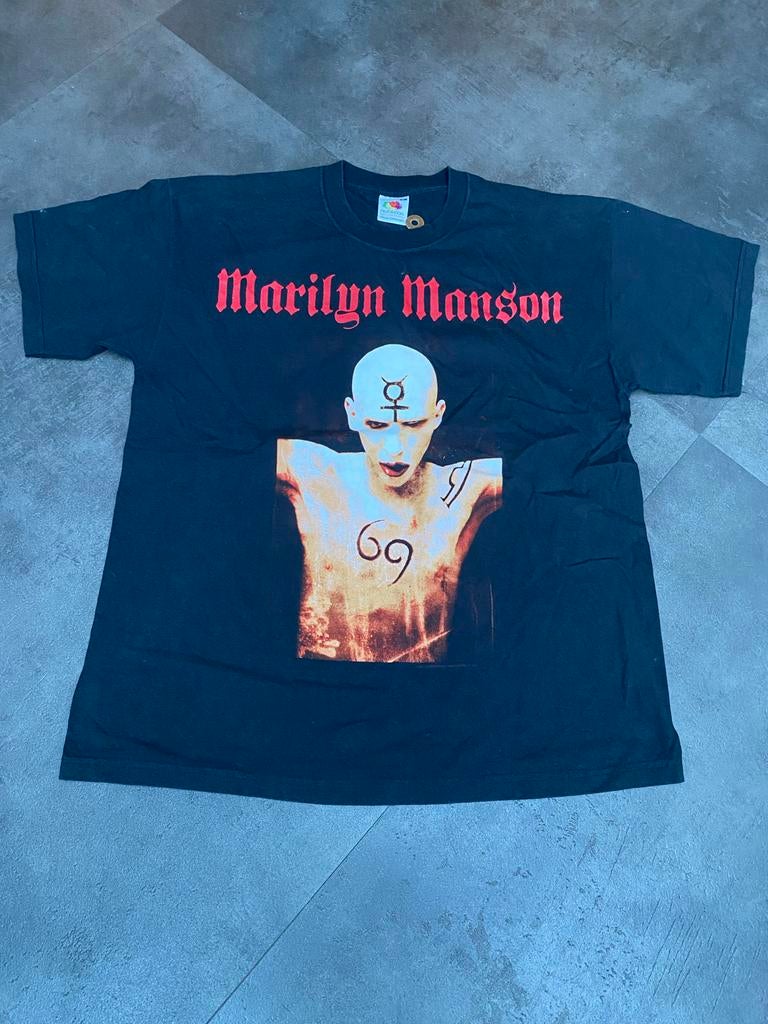 Vintage Marilyn Manson T-shirt XL - Fruit of the Loom, Kleding | Heren, T-shirts, Ophalen of Verzenden, Zo goed als nieuw, Maat 56/58 (XL)