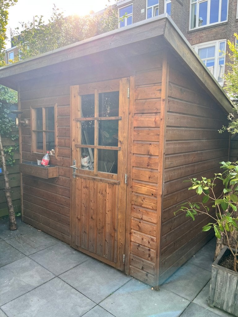 Houten tuinschuur 260x210 / Wooden garden shed 260x210, Tuin en Terras, Ophalen, Tuinhuis, 250 tot 500 cm, 2 ramen