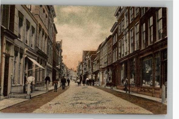 Oude Ansichtkaart Gorinchem, Gasthuisstraat uitg Nauta 10234, Verzamelen, Ansichtkaarten | Nederland, Ongelopen, Zuid-Holland