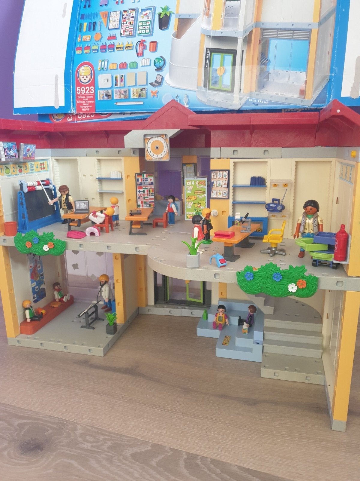 Playmobil School 5923 - Compleet met extra's, Gebruikt, Gebouw, Complete set, Ophalen of Verzenden