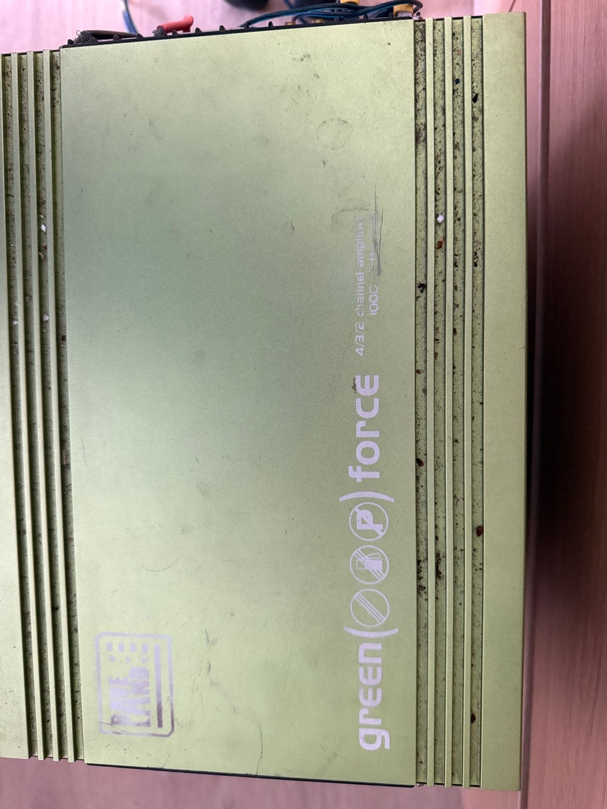 Subwoofer met versterker - Green Force Raveland, 120 watt of meer, Ophalen, Overige merken, Gebruikt