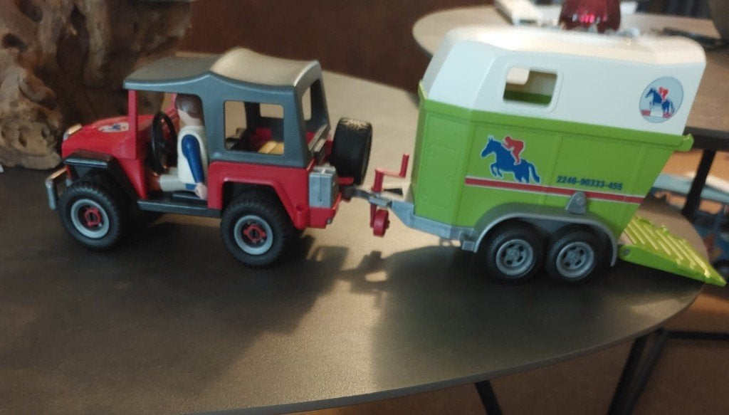 Playmobil paardentrailer, Kinderen en Baby's, Speelgoed | Playmobil, Gebruikt, Voertuig, Ophalen of Verzenden, Country