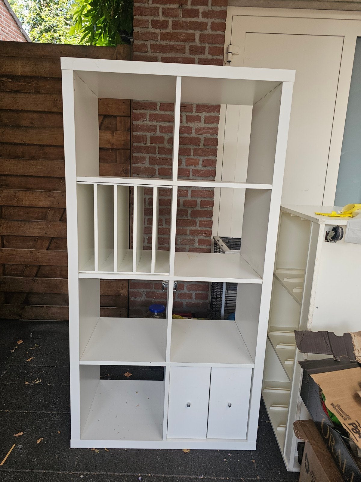 Ikea Kallax 8-vaks kast met 2 lades en verdeelrek, Ophalen, Met plank(en), Gebruikt, 100 tot 150 cm