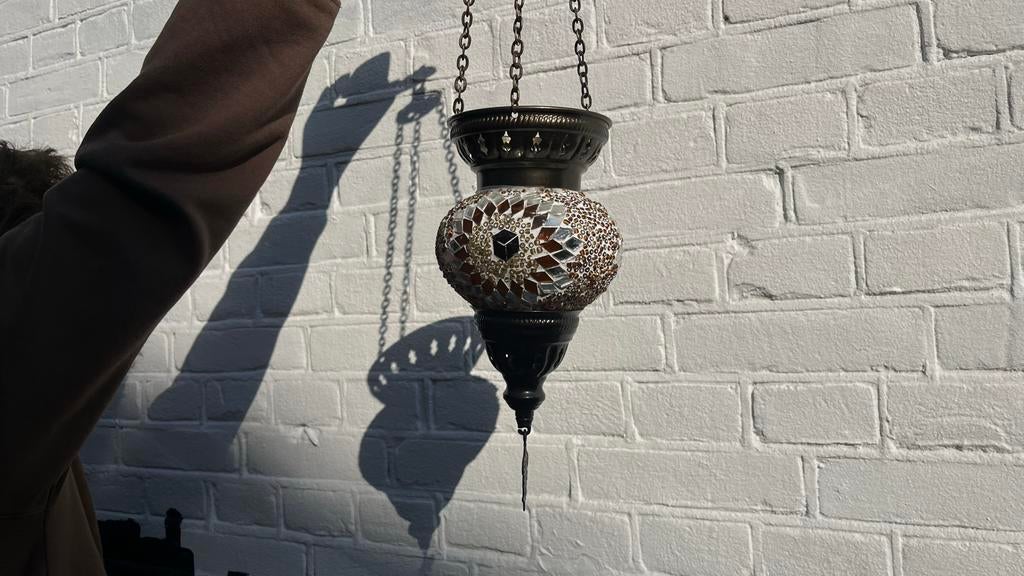 Mozaïek hanglamp - Oostersemanische stijl, Ophalen of Verzenden, Zo goed als nieuw