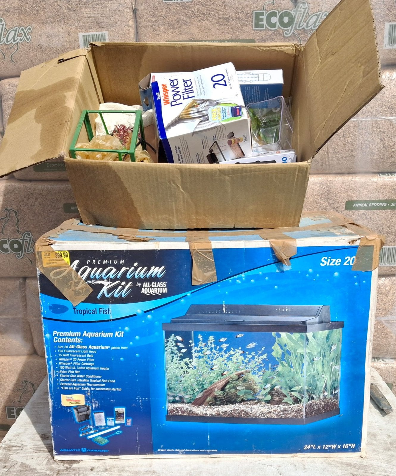 Aquarium met toebehoren, Ophalen, Inclusief toebehoren, Overige merken, Zo goed als nieuw