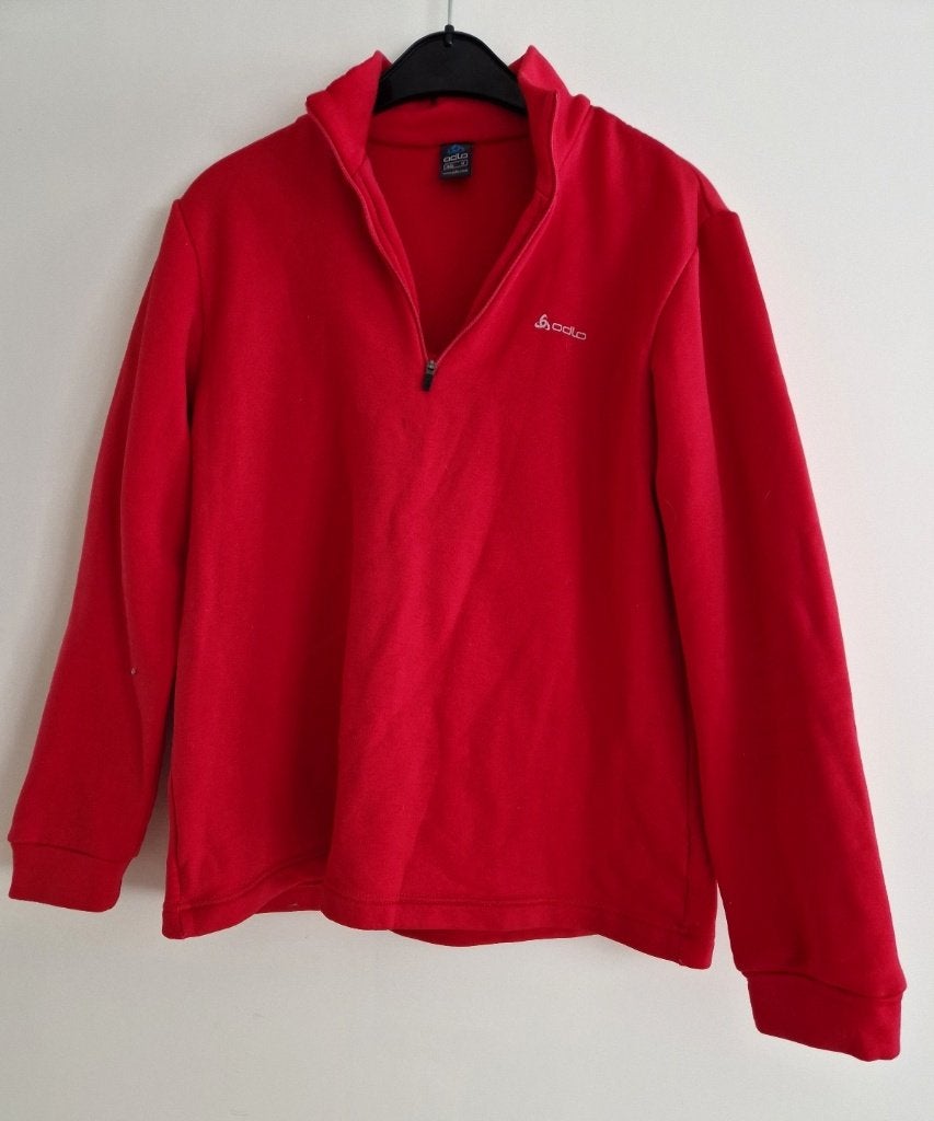 Odlo Lady M fleecetrui rood,, Maat 38/40 (M), Ophalen of Verzenden, Zo goed als nieuw, Odlo
