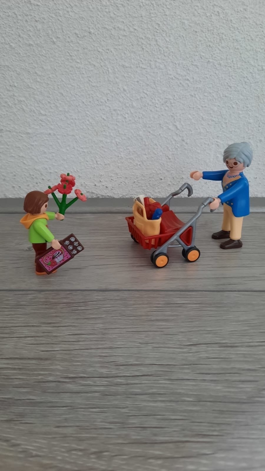 Playmobil set: Oma met kleinkind en rollator, Kinderen en Baby's, Ophalen of Verzenden, Zo goed als nieuw, Jongen of Meisje