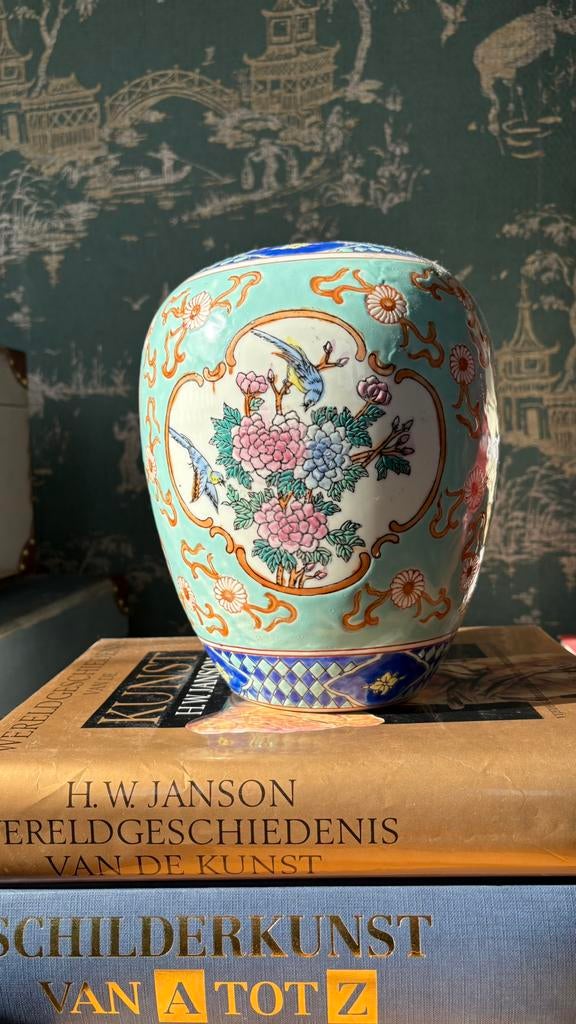 Chinese porseleinen vaas pot ginger jar famille rose, Ophalen