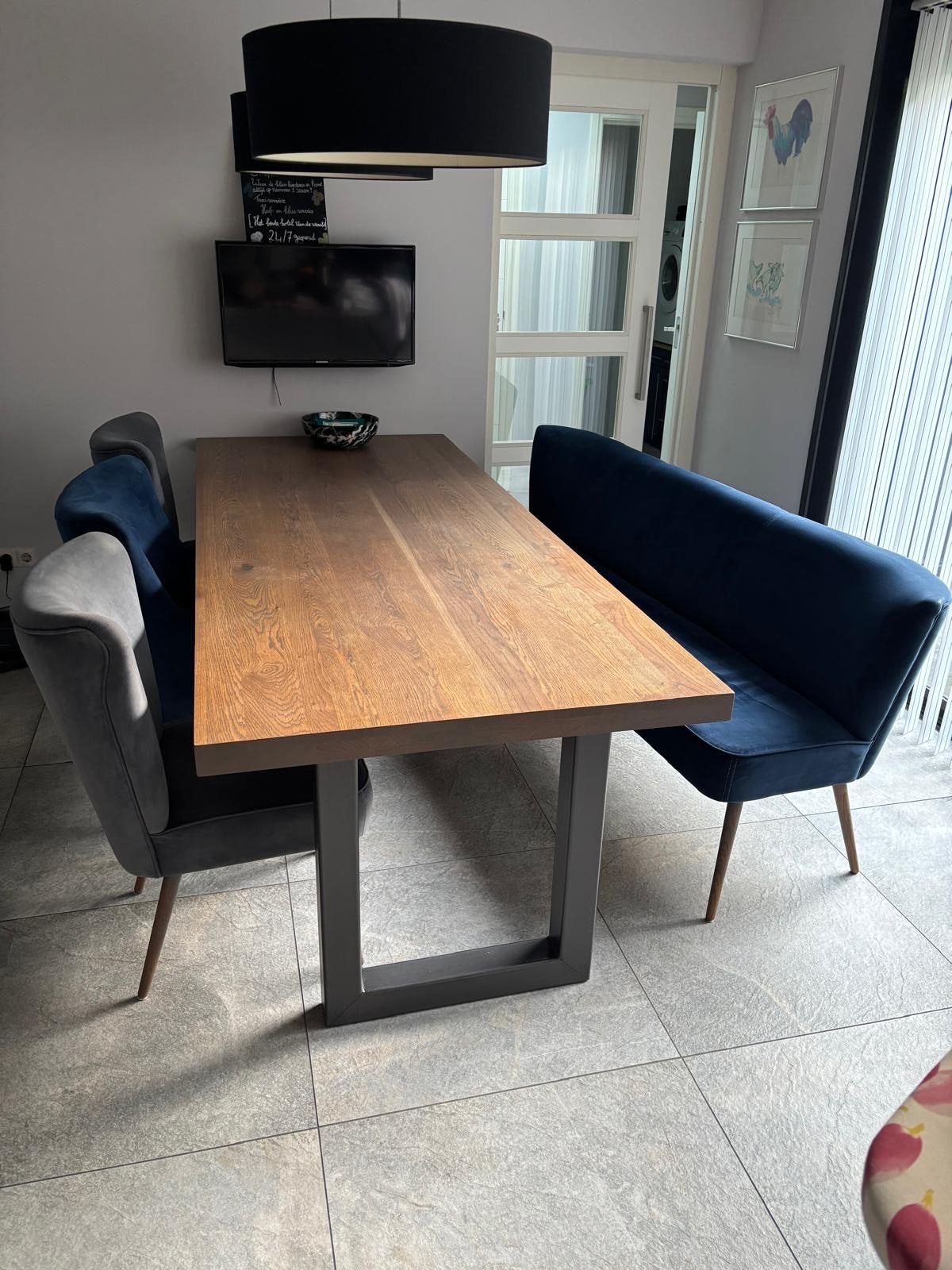 Eetkamer stoelen en bank, Ophalen, Gebruikt, Grijs