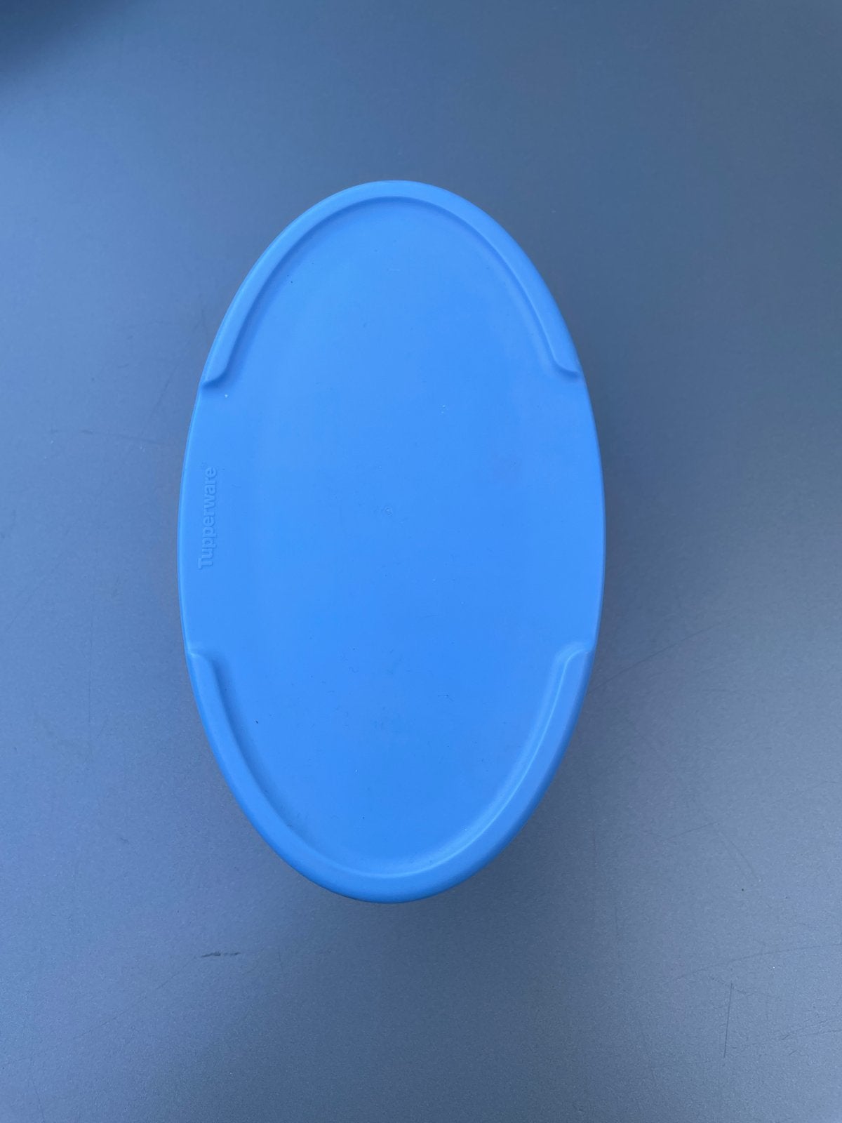 Tupperware opbergdoos, Ovaal Blauw, Ophalen of Verzenden, Zo goed als nieuw, Blauw, Bus of Trommel