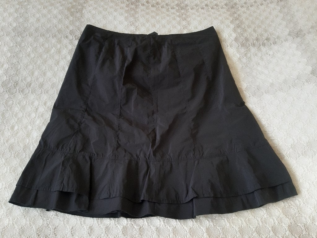 feestelijke zwarte glans rok maat 48, Kleding | Dames, Ophalen, Zwart, Maat 46/48 (XL) of groter, Zo goed als nieuw