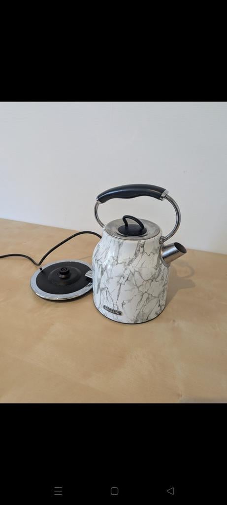 Bourgini waterkoker marmerlook - 1.7L, 1 tot 2 liter, Ophalen, Gebruikt