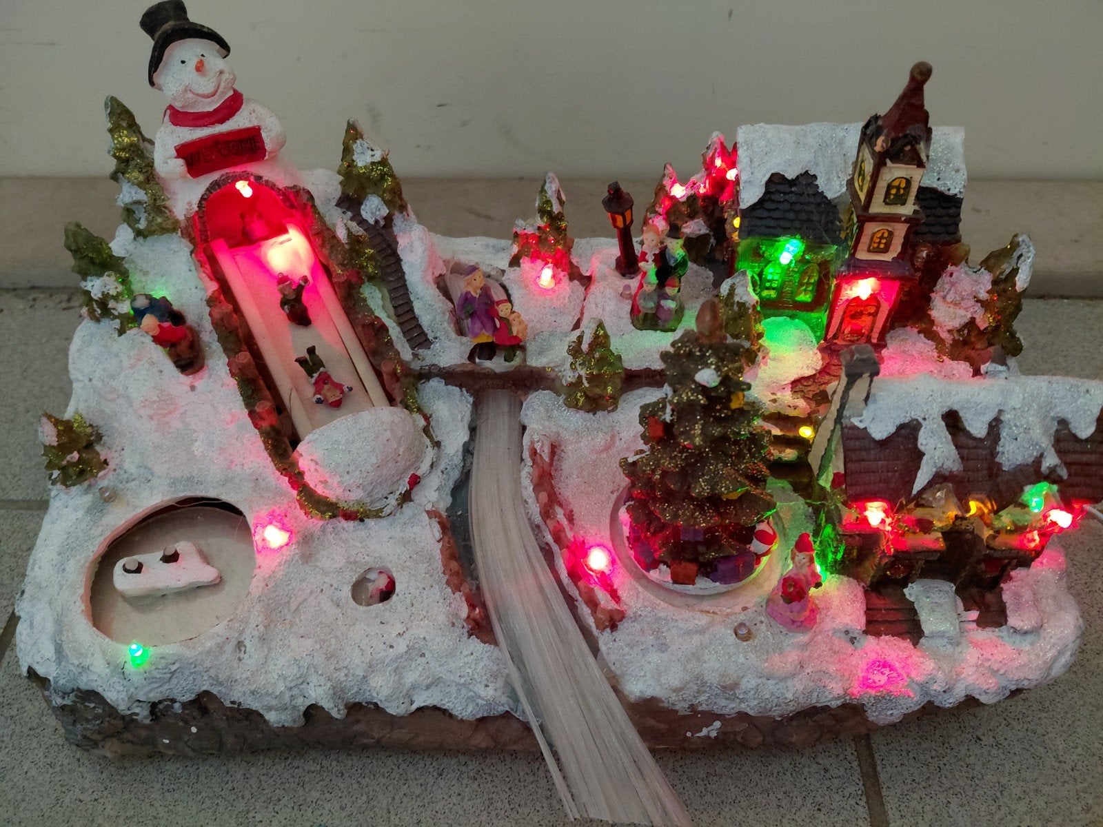 kersthuis voor kerstdorp met verlichting, Ophalen of Verzenden