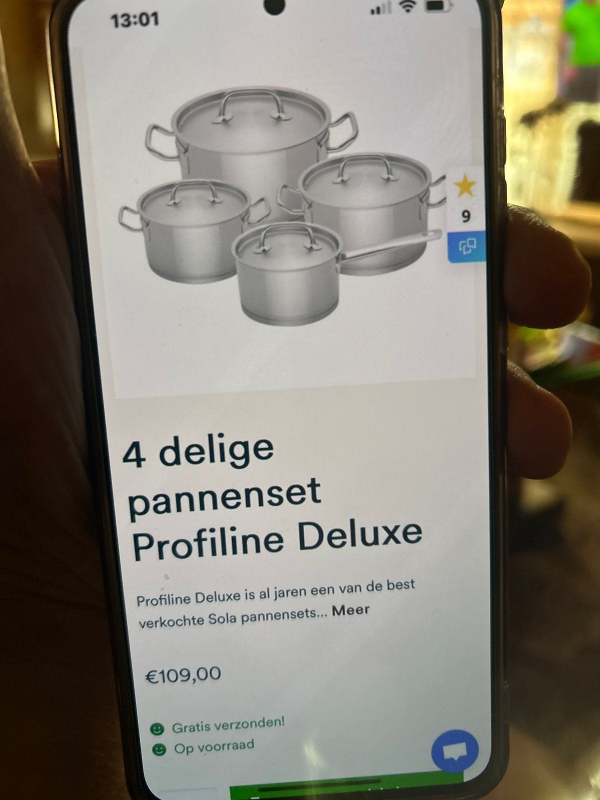 4-delige Sola Profiline Deluxe Pannenset, Ophalen, Met deksel, Nieuw, Pannenset