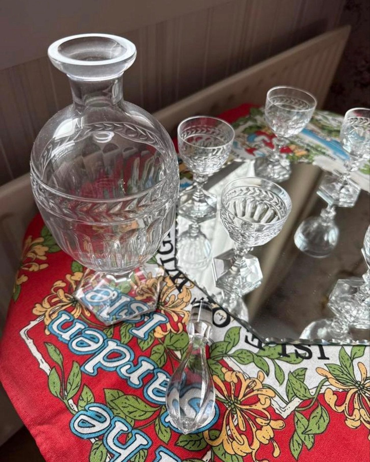Villeroy & Boch kristallen karaf met 6 glazen, Ophalen of Verzenden