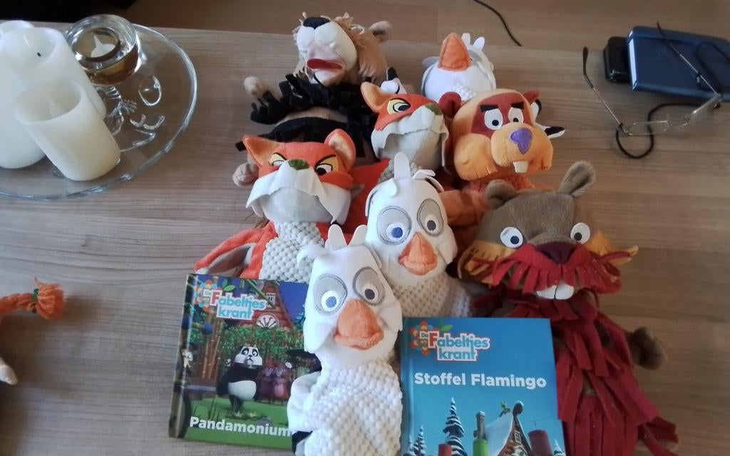Fabeltjeskrant : Louwieke, Bor, Willem/Juffrouw Ooievaar, Oranje, Gebruikt, Overige merken, Overige karakters