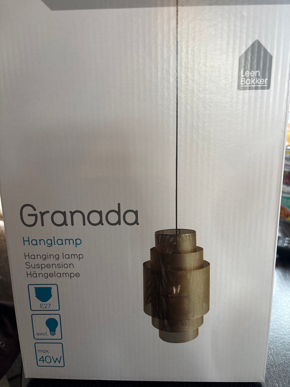 3x Leen Bakker Granada Hanglamp E27 Max 40W, Ophalen of Verzenden, Nieuw, Metaal, Minder dan 50 cm