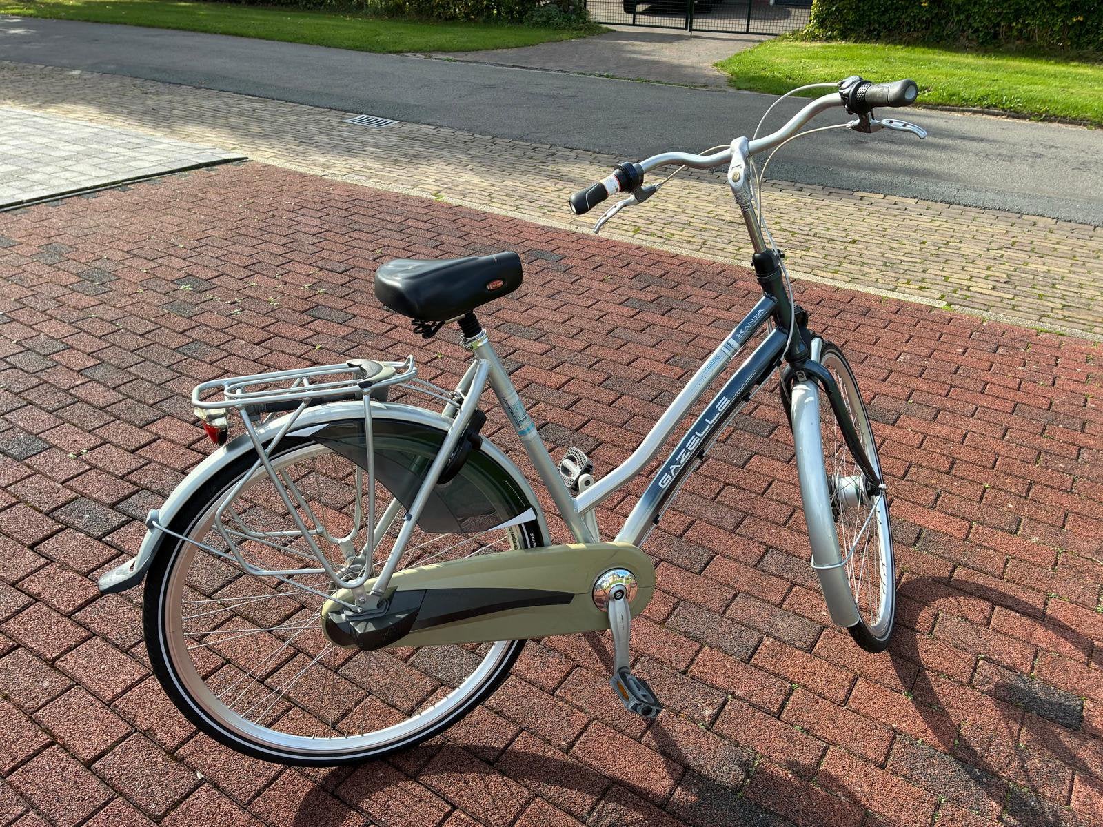 Gazelle damesfiets Xanta grijs 3 versnellingen 58 cm, Ophalen, Velgrem, Versnellingen, 56 cm of meer