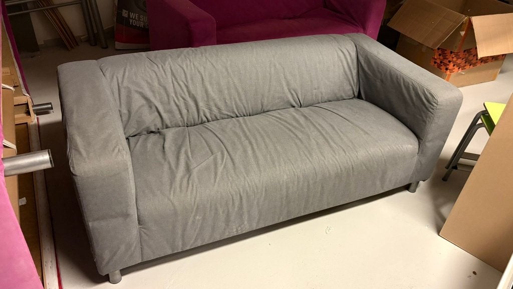 3x KLIPPAN 2-zitsbank, 1x grijs 2x roze, Huis en Inrichting, Ophalen, Strak, Gebruikt, 150 tot 200 cm