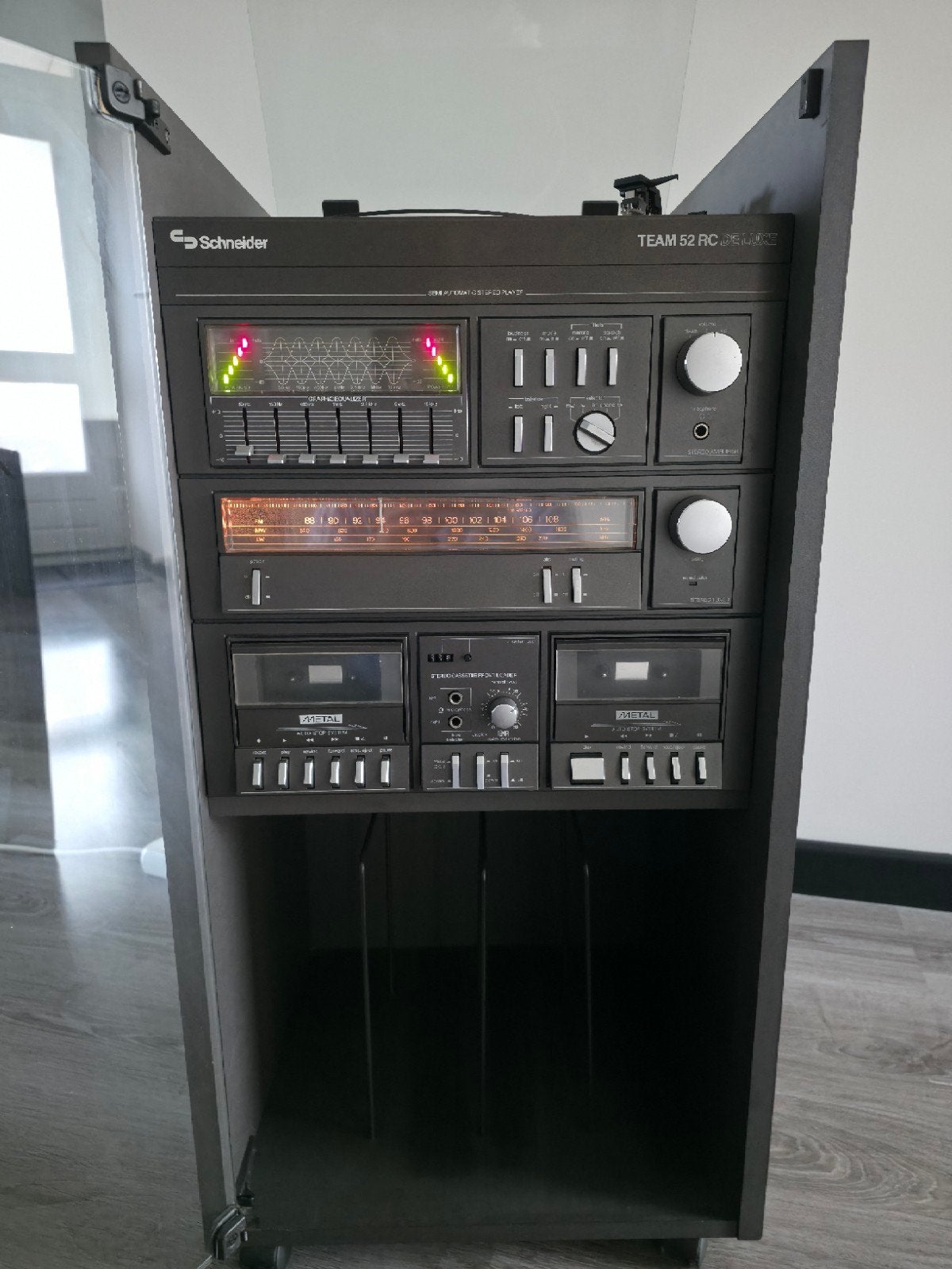 Schneider Team 52 RC De Luxe Stereo Toren, Ophalen, Gebruikt, Tuner of Radio, Overige merken