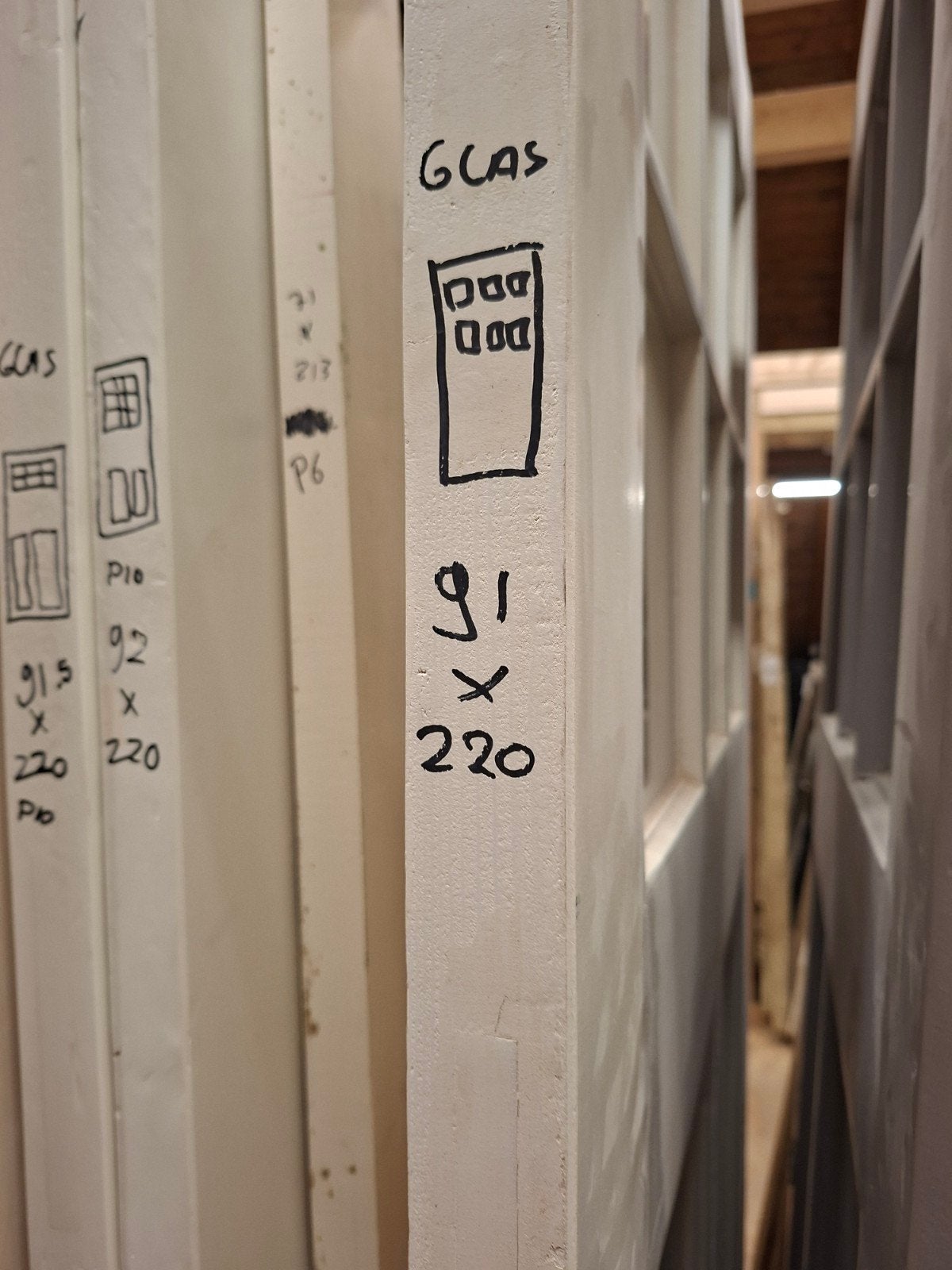 Grote voorraad oude deuren en paneeldeuren, Ophalen, Gebruikt, Binnendeur, 200 tot 215 cm