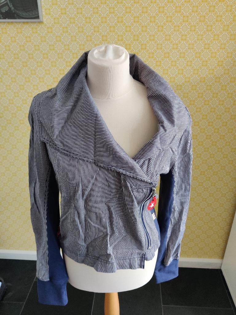Leuk van het merk IEZ!   jasje met kraag L, Kleding | Dames, Maat 38/40 (M), Blauw, IsIs, Ophalen of Verzenden