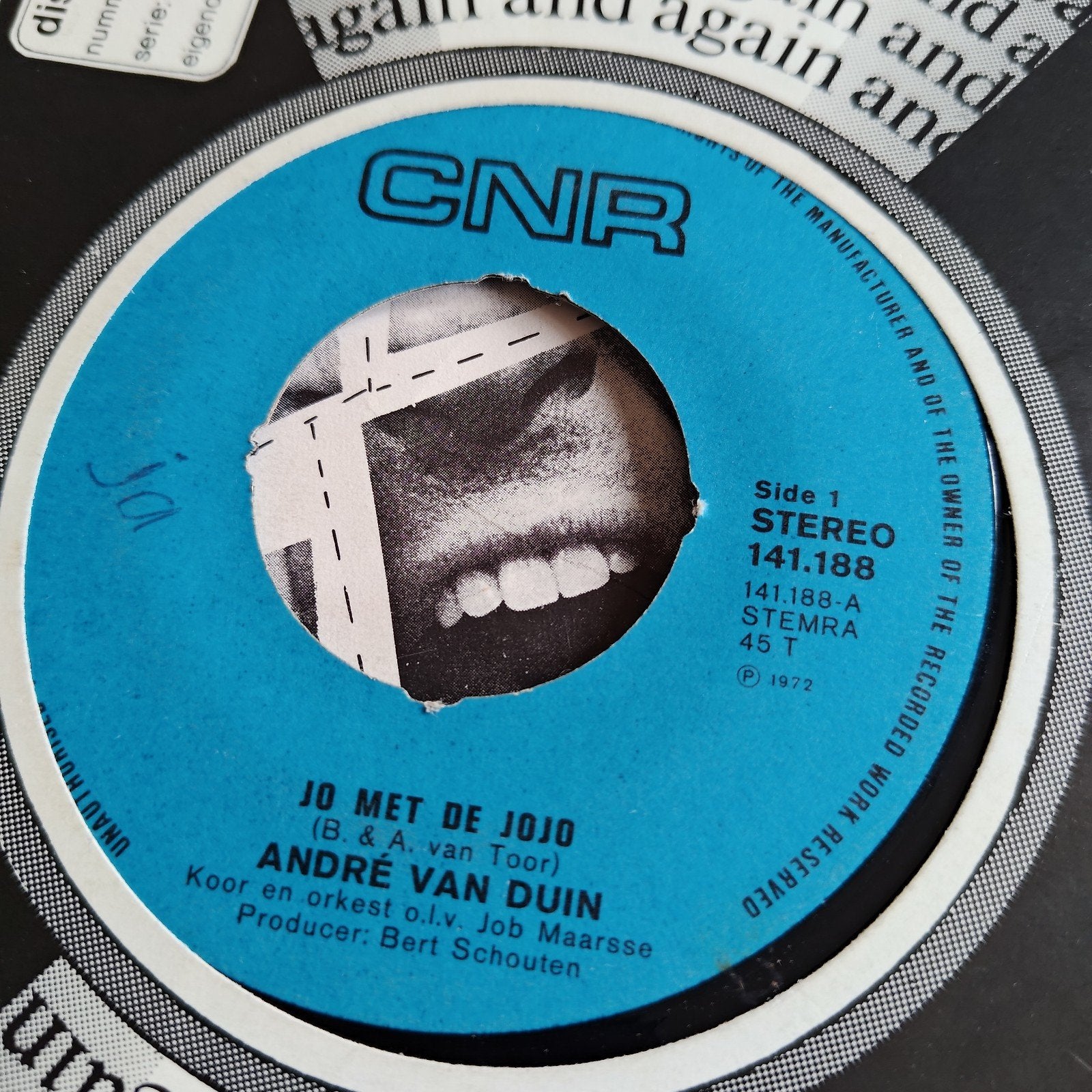 André van Duin - Jo Met De Jojo  Het Bananenlied (Vinyl Sing, Gebruikt, 7 inch, Ophalen of Verzenden, EP