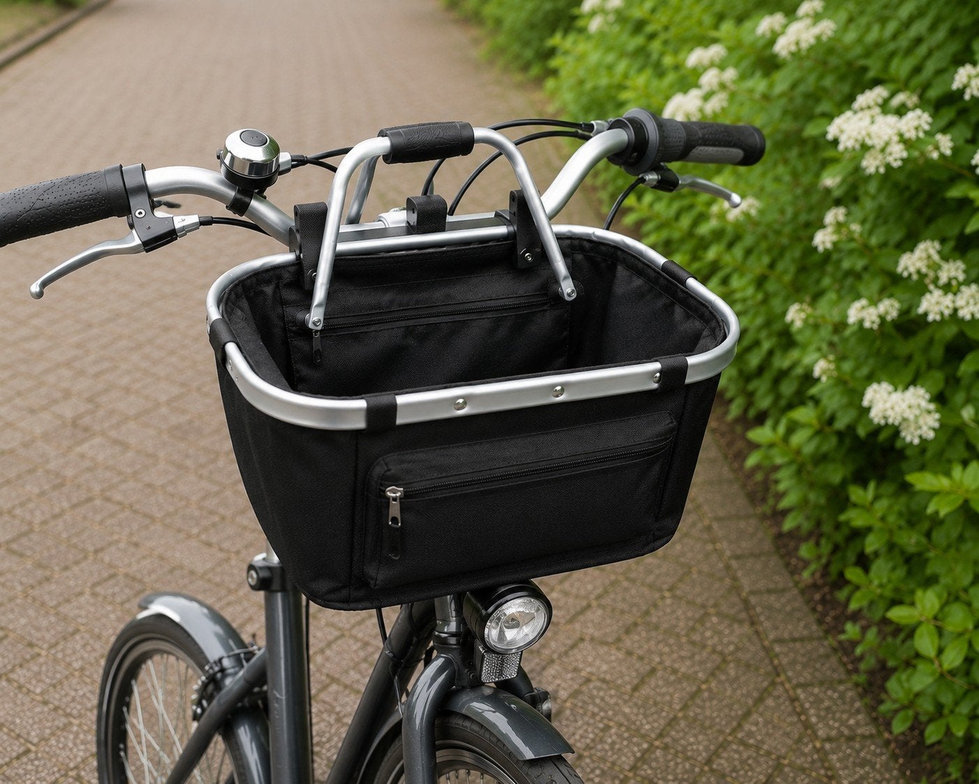 Fietsmand voor aan het stuur – zwart – afneembaar, Fietsen en Brommers, Fietsaccessoires | Fietsmanden, Ophalen of Verzenden, Nieuw