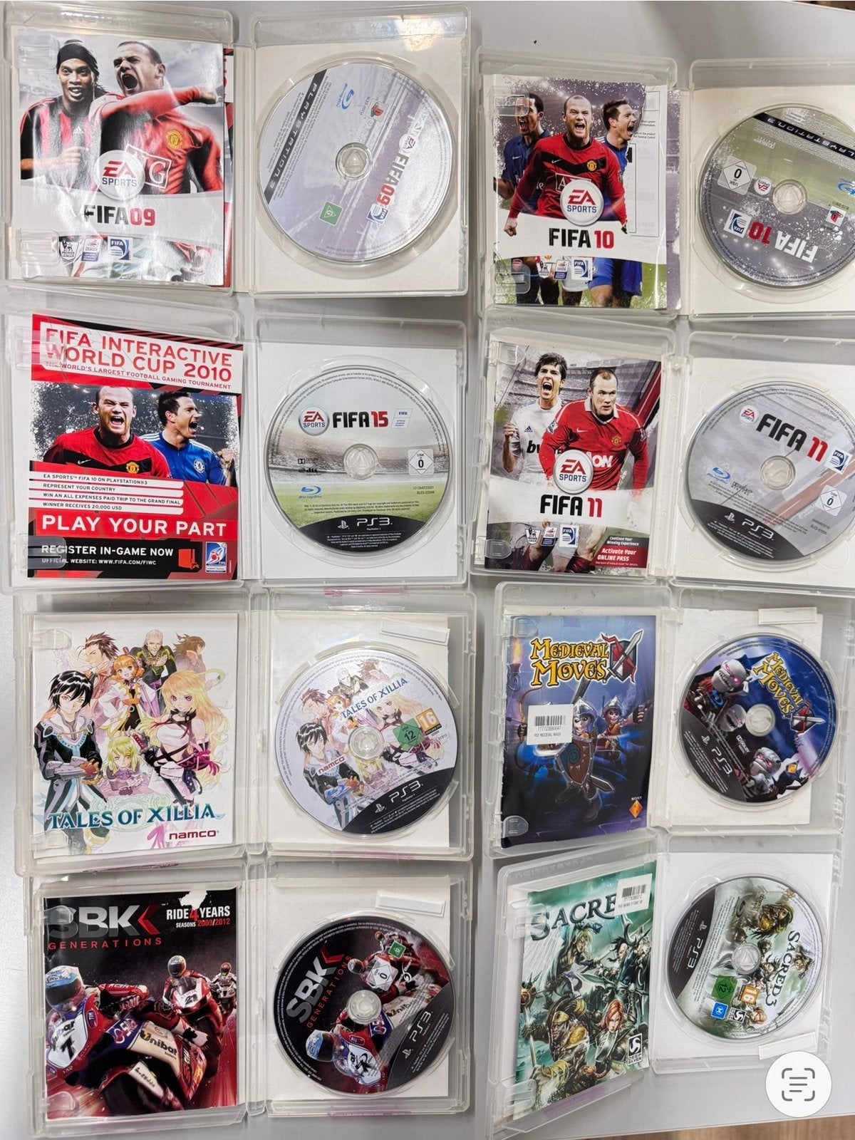 8x PS3 Playstation 3 games spelletjes fifa tales xillia sacr, 1 speler, Ophalen of Verzenden, Zo goed als nieuw, H