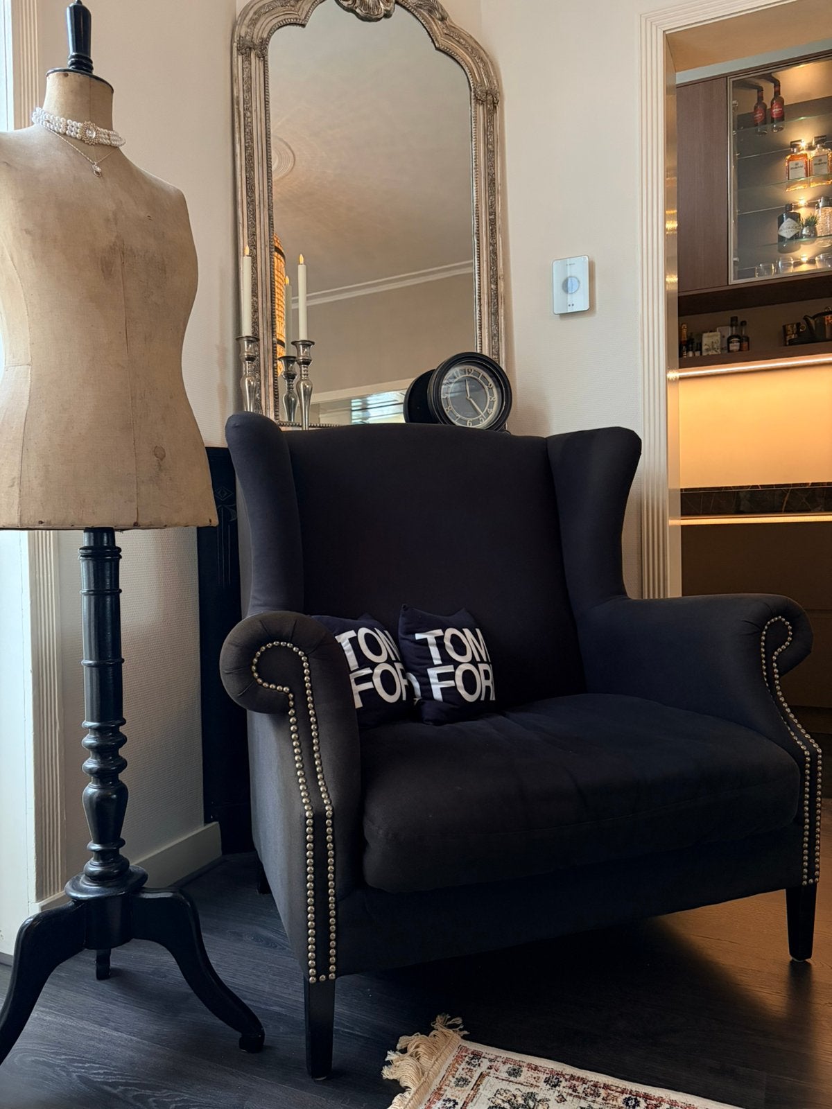 Prachtige Zwarte Fauteuil | XL & Sierlijk | Rofra Home, Huis en Inrichting, Fauteuils, Gebruikt, Stof, 100 tot 125 cm, 125 tot 150 cm