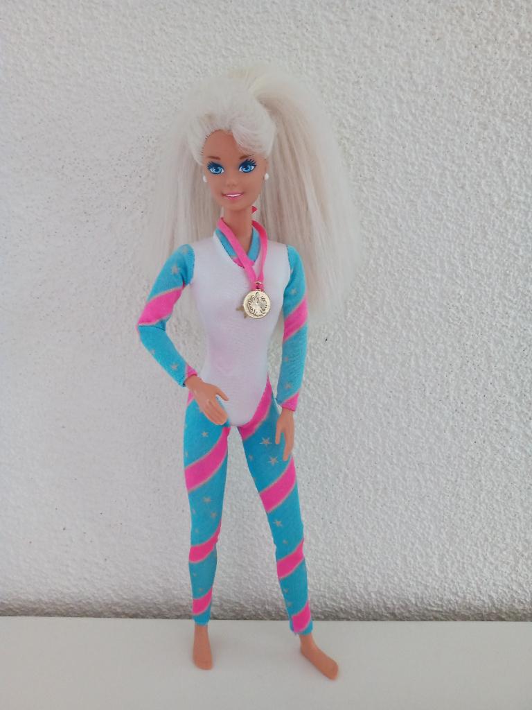 Super Gymnast Barbie uit 1995, Ophalen of Verzenden, Gebruikt, Pop