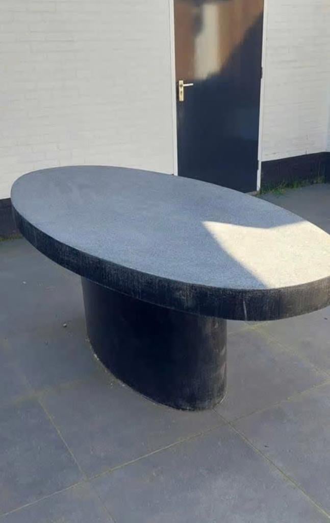 Natuurstenen ovale tafel gratis afhalen, Ophalen, Gebruikt, Ovaal, Overige materialen