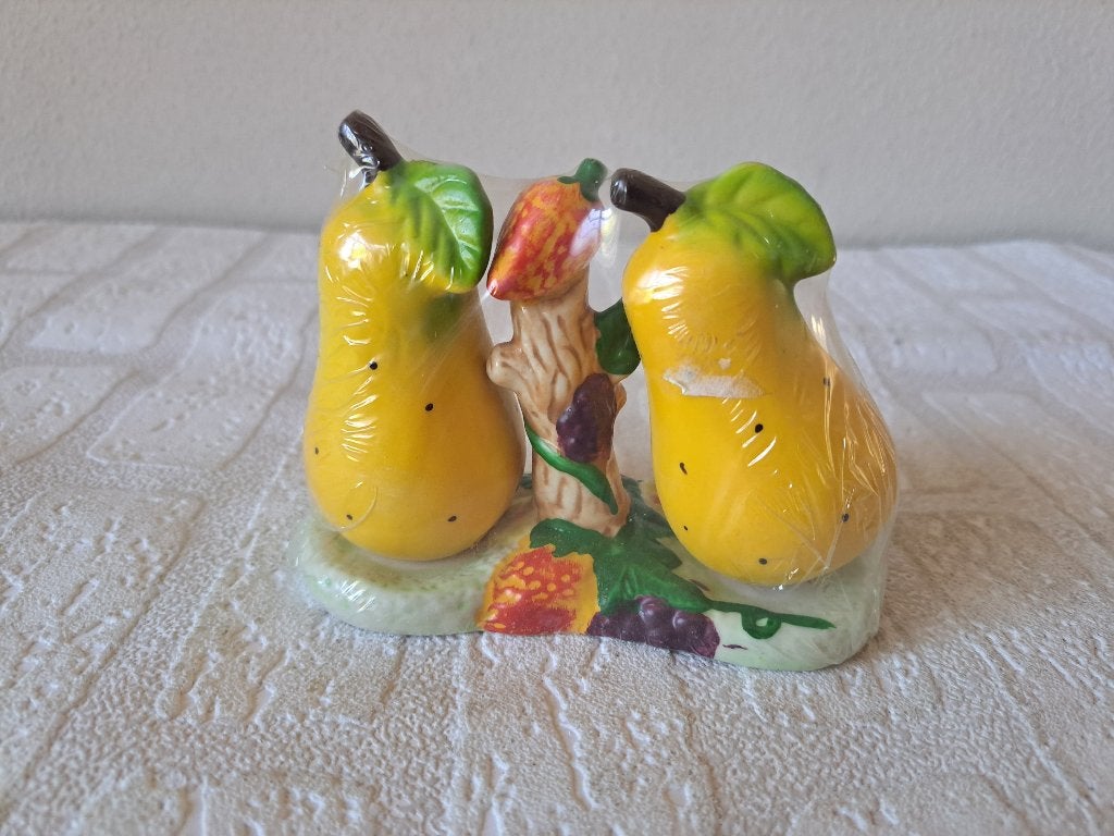 Peper en zoutstel peren porselein fruit servies, Overige typen, Nieuw, Ophalen of Verzenden, Overige stijlen