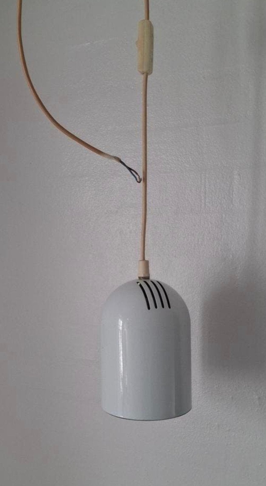 Witte vintage Knud Christensen planten hanglamp., Ophalen of Verzenden